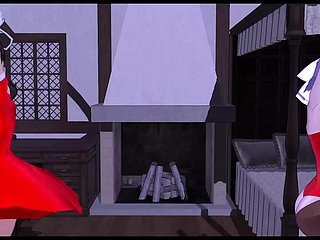 2 명의 마음에 드는 춤 + 삼인조 섹스 (3D HENTAI)